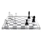 Jeu d'échecs et de dames design en plexiglas avec tiroir, fabriqué en Italie - Elora Viadurini