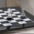 Échiquier moderne en plexiglas noir ou blanc fabriqué en Italie - Checkmate Viadurini