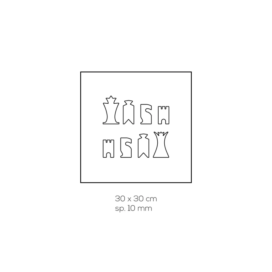 Échiquier pour Échecs et Dame en Cristal Acrylique Fabriqué en Italie - Smanto Viadurini