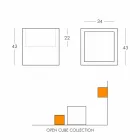 Etagère lumineuse cube Slide Open Cube design moderne made in Italy Viadurini