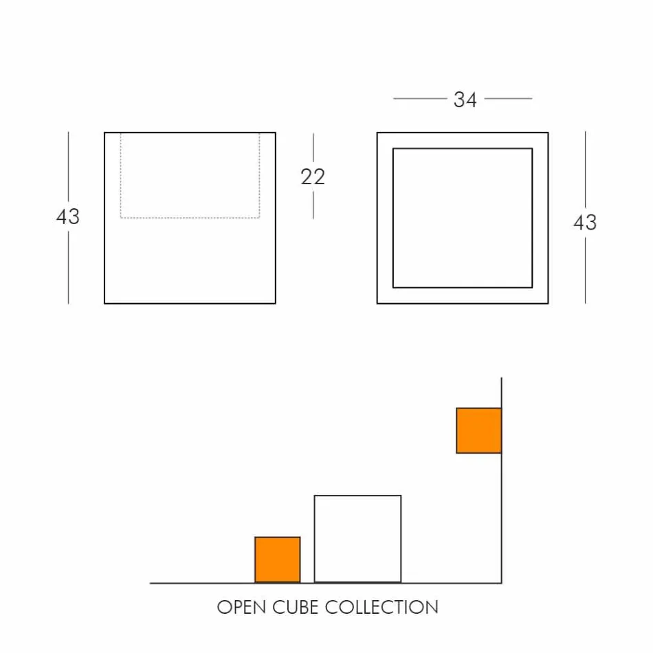 Etagère lumineuse cube Slide Open Cube design moderne made in Italy Viadurini