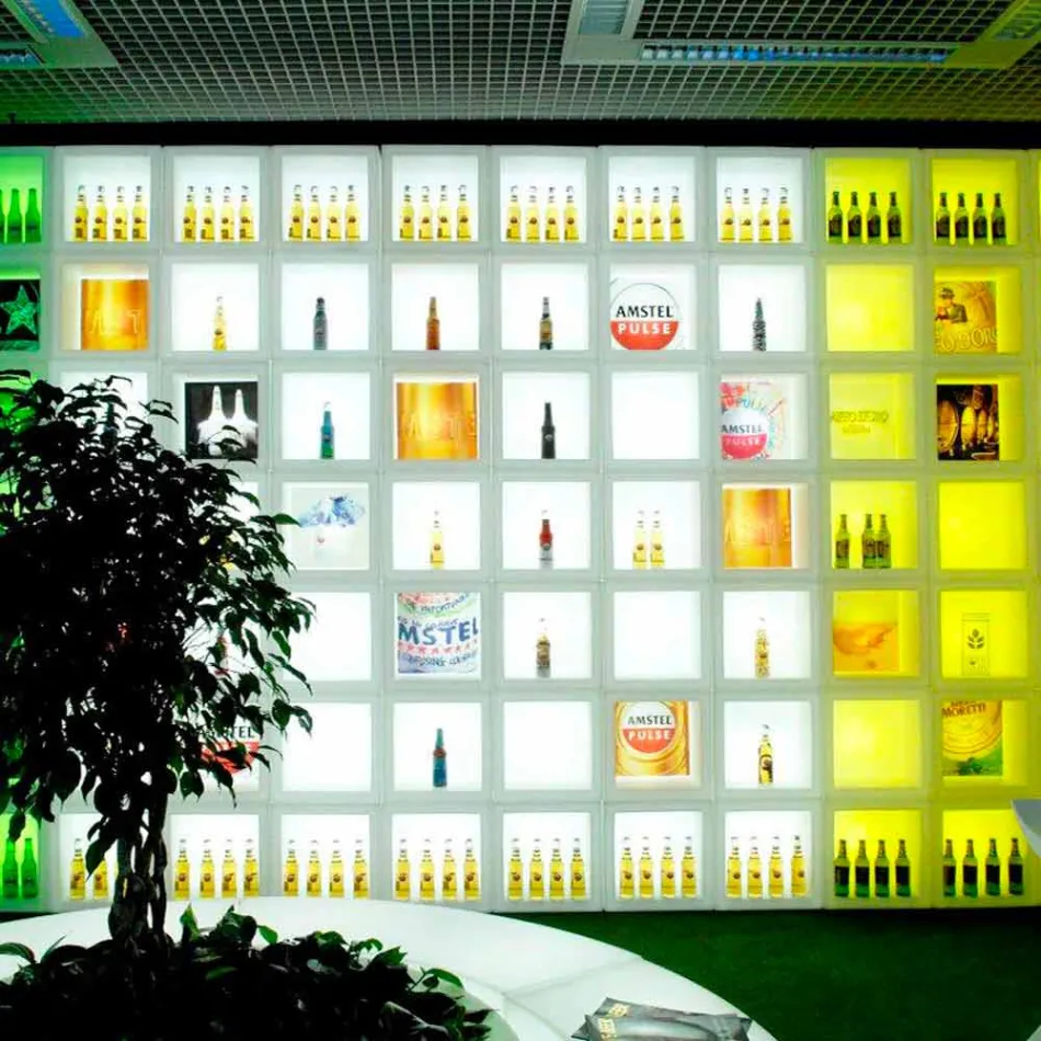 Etagère lumineuse cube Slide Open Cube design moderne made in Italy Viadurini