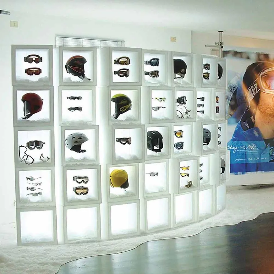 Etagère lumineuse cube Slide Open Cube design moderne made in Italy Viadurini