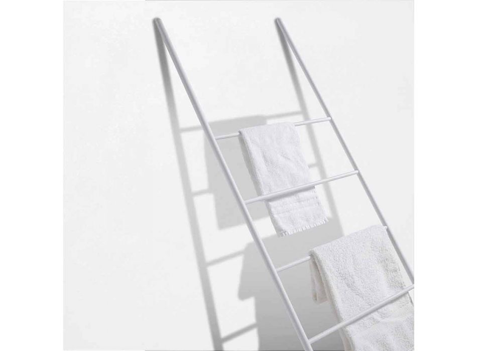 Échelle de serviette design moderne en métal blanc ou noir - Oppalà Viadurini