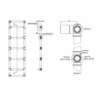 Chauffe-serviettes hydraulique modulaire 194 W tube en laiton chromé - Caesar Viadurini