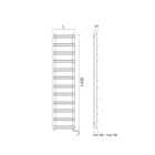 Sèche-serviettes avec système électrique en acier au carbone - Praline Viadurini