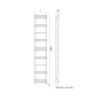 Sèche-serviettes avec système électrique en acier fabriqué en Italie - Ananas Viadurini