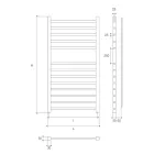 Sèche-serviettes chromé jusqu'à 486 watts fabriqué en Italie - Padoue Viadurini
