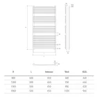 Sèche-serviettes tubulaire chromé jusqu'à 1050 watts fabriqué en Italie - Benji Viadurini