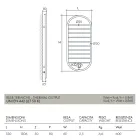 Sèche-serviettes design « Tutto Tondo Slim » en acier fabriqué en Italie - Lisse Viadurini