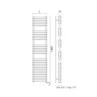 Sèche-serviettes électrique avec 4 séries d'éléments horizontaux fabriqué en Italie - Meringue Viadurini