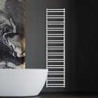 Sèche-serviettes électrique à éléments horizontaux fabriqué en Italie - Amaretti Viadurini