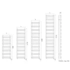 Sèche-serviettes électrique à résistances horizontales, fabriqué en Italie - Amaretti Viadurini