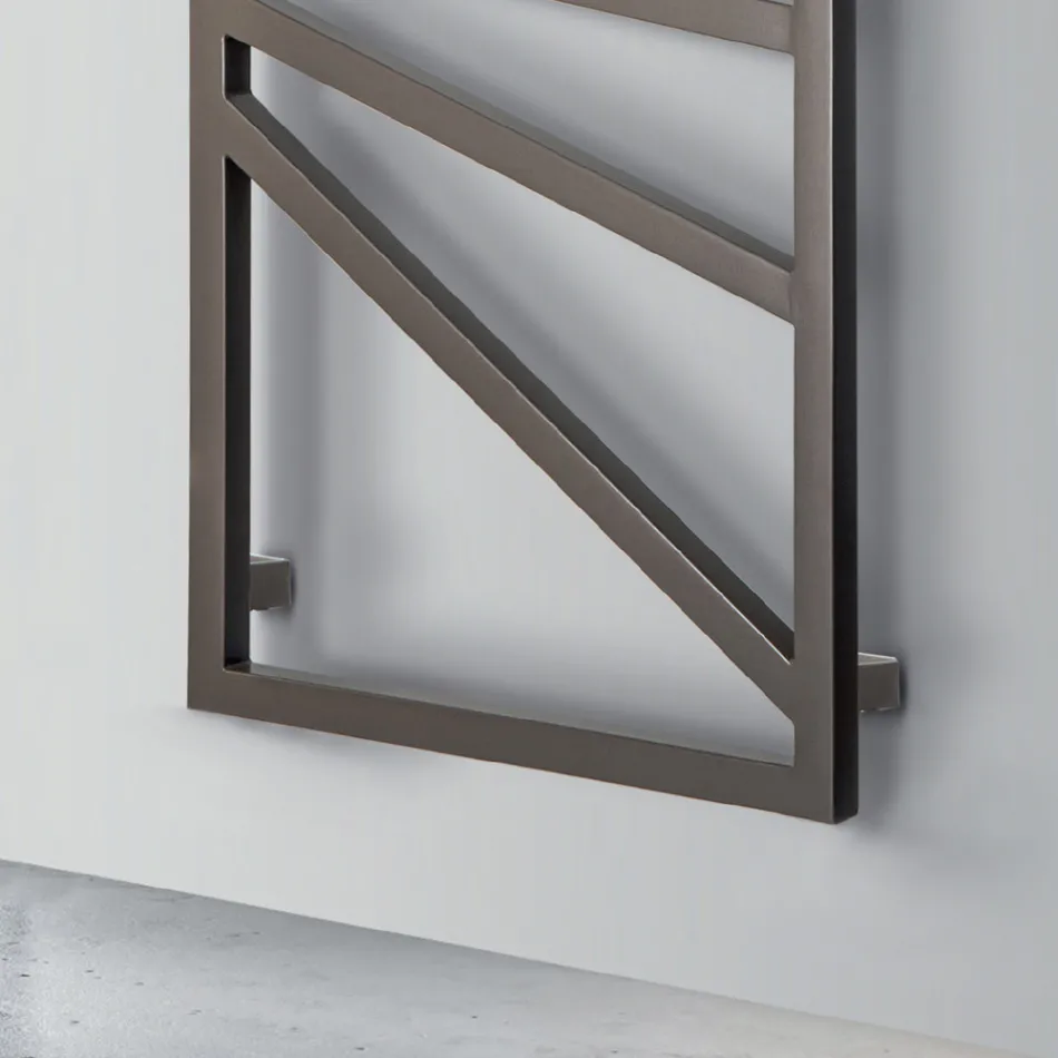 Sèche-Serviettes Électrique avec Éléments Carrés Fabriqué en Italie - Amandes Viadurini