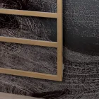 Sèche-serviettes électrique aux lignes simples en acier fabriqué en Italie - Pistache Viadurini