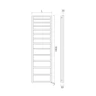 Sèche-serviettes électrique aux lignes simples en acier fabriqué en Italie - Pistache Viadurini
