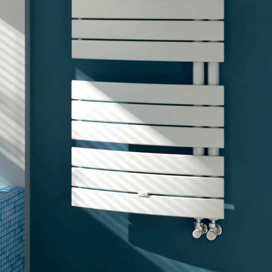 Serviette de conception électrique en acier blanc Sail Scirocco H Viadurini