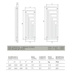 Sèche-serviettes électrique en acier au design moderne fabriqué en Italie - Potentia Viadurini