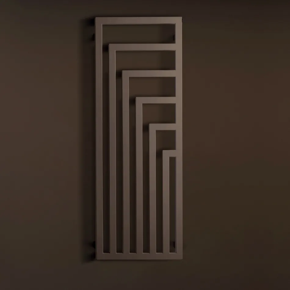 Sèche-serviettes électrique en acier au design moderne fabriqué en Italie - Potentia Viadurini