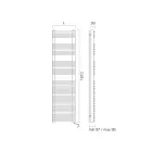 Sèche-serviettes électrique en acier finition satinée fabriqué en Italie - Peel Viadurini