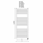 Sèche-serviettes électrique pour la conception verticale de la salle de bain en acier 300 W - Italo Viadurini
