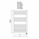 Sèche-serviettes électrique pour la conception verticale de la salle de bain en acier 300 W - Italo Viadurini
