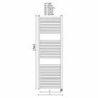 Sèche-serviettes électrique pour la conception verticale de la salle de bain en acier 300 W - Italo Viadurini