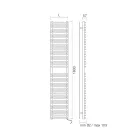 Sèche-serviettes électrique en acier au carbone - doux Viadurini