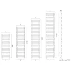 Sèche-serviettes hydraulique Amaretti à éléments horizontaux, fabriqué en Italie Viadurini