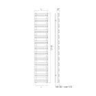 Sèche-serviettes hydraulique avec éléments horizontaux fabriqué en Italie - Amaretti Viadurini