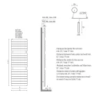 Chauffe-serviettes hydraulique en acier au carbone noir fabriqué en Italie - Carezza Viadurini
