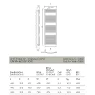 Sèche-serviettes hydraulique en acier de différentes couleurs fabriqué en Italie - Ibis Viadurini