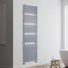 Sèche-serviettes hydraulique en acier finition aluminium, fabriqué en Italie - Brioches Viadurini