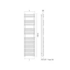 Sèche-serviettes hydraulique en acier finition satinée fabriqué en Italie - Peel Viadurini