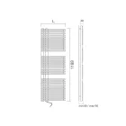 Sèche-serviettes en acier au carbone avec système électrique - Peanuts Viadurini