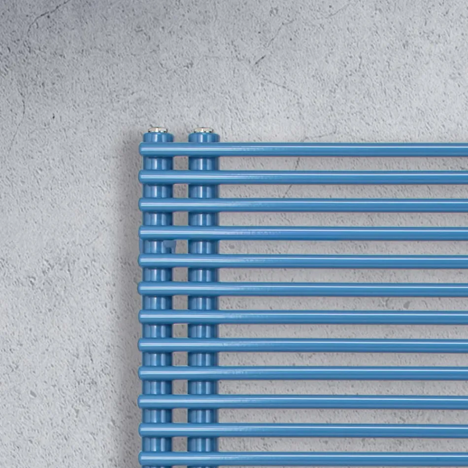 Sèche-serviettes en acier au carbone avec système mixte - Peanuts Viadurini