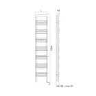 Sèche-serviettes en acier avec système électrique fabriqué en Italie - Rhum Viadurini