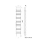 Sèche-serviettes en acier avec système mixte fabriqué en Italie - Rhum Viadurini