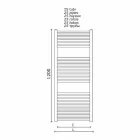 Sèche-serviettes mural design en acier inoxydable pour salle de bain, 2 tailles 391 W - Italo Viadurini