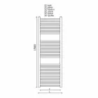 Sèche-serviettes mural design en acier inoxydable pour salle de bain, 2 tailles 391 W - Italo Viadurini