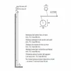 Sèche-serviettes mural design en acier inoxydable pour salle de bain, 2 tailles 391 W - Italo Viadurini