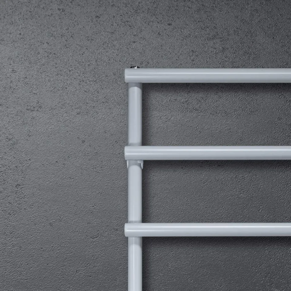 Sèche-Serviettes Mixte avec Éléments Circulaires Fabriqué en Italie - Fraise Viadurini