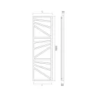 Sèche-Serviettes Mixte avec Éléments Carrés Fabriqué en Italie - Amandes Viadurini