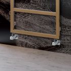 Sèche-serviettes mixte aux lignes simples en acier fabriqué en Italie - Pistache Viadurini