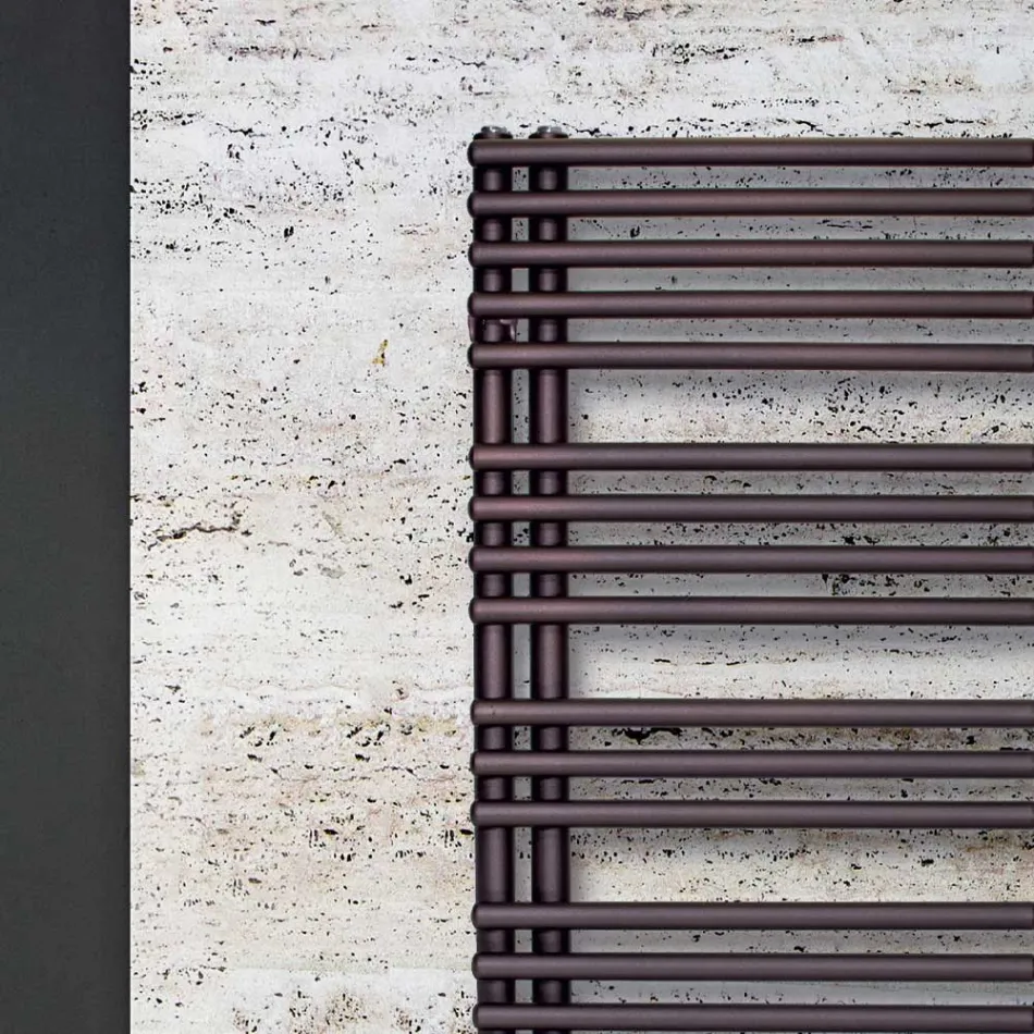 Sèche-Serviettes Mixte en Acier au Carbone Fabriqué en Italie - Cerises Viadurini