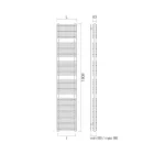 Sèche-serviettes Mixte en Acier Finition Aluminium Fabriqué en Italie - Brioches Viadurini