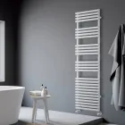 Sèche-serviettes en acier mixte, finition blanc pur, fabriqué en Italie - Citron Viadurini