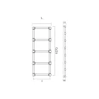 Sèche-serviettes mixte en laiton avec sphères de connexion fabriqué en Italie - Ricotta Viadurini