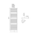 Sèche-serviettes hydraulique simple en acier au carbone antirouille fabriqué en Italie - Alan Viadurini