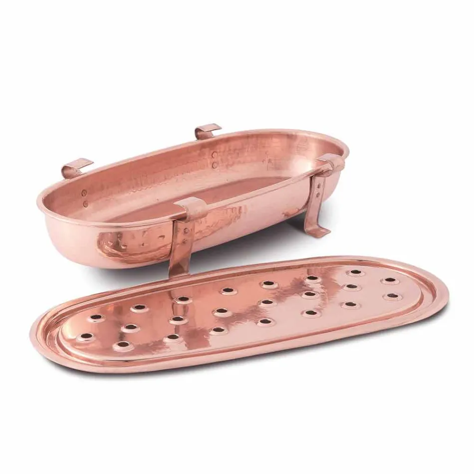 Réchaud de table pour pots en cuivre Made in Italy 45x23 cm - Mariaelena Viadurini